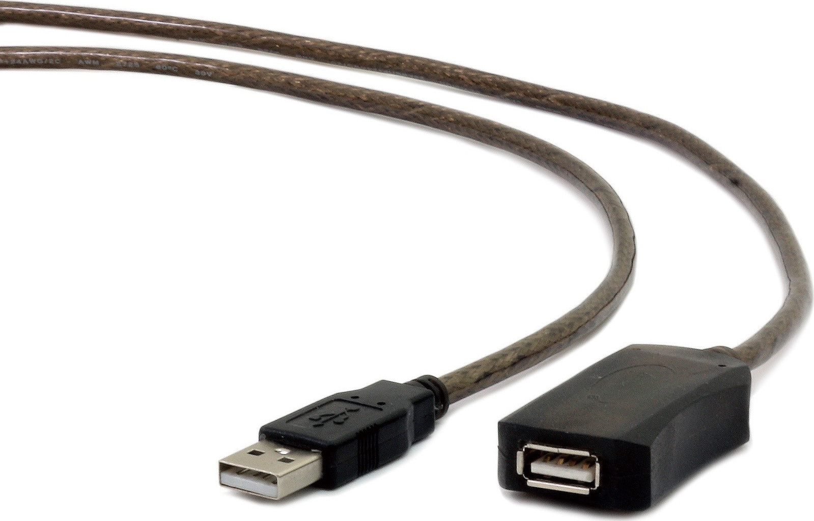 NG USB 2.0 Cable USB-A male - USB-A female Μαύρο με ενισχυτή 15m (NG-AUSB15)