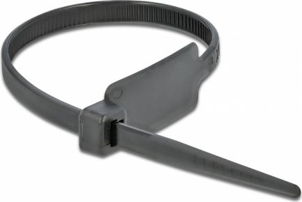 DeLock Δεματικά Καλωδίων με ετικετα 190x4.8 Μαύρο 10τμχ (18960) - Image 2
