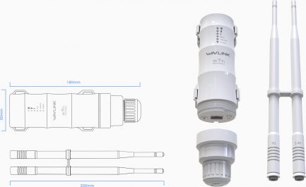Wavlink WL-WN570HA1 AC600 Dual-band Outdoor Wireless AP/Range Extender/Router with PoE and High Gain Antennas - Image 4