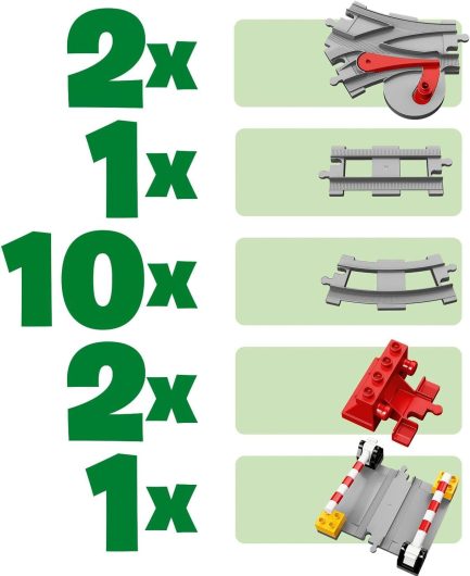 LEGO® DUPLO®: Train Tracks Σιδηροδρομικές Τροχιές (10882) - Image 3