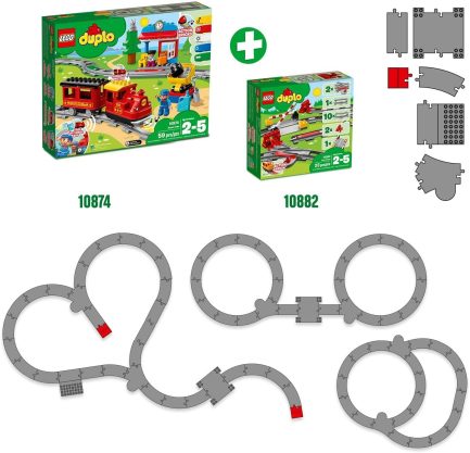 LEGO® DUPLO®: Train Tracks Σιδηροδρομικές Τροχιές (10882) - Image 4