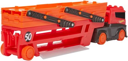 Παιχνιδολαμπάδα Mattel Hot Wheels Mega Hauler - Νέα Νταλίκα Γκαράζ 5 Επιπέδων GHR48 - Image 4