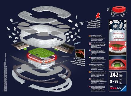 Ravensburger 3D Puzzle Night Edition 216 Pieces Allianz Arena 12530 - Image 4