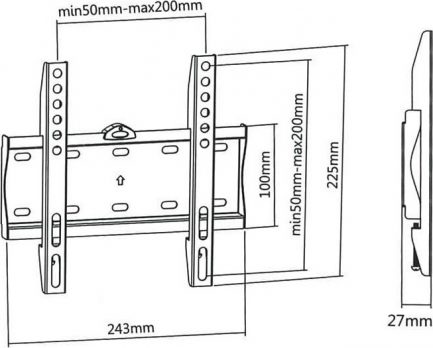 Superior 23-42 Fixed Extra Slim - Επιτοίχια βάση στήριξης με ενσωματωμένο αλφάδι για τηλεοράσεις LED/LCD/Plasma από 23" έως 42". - Image 3