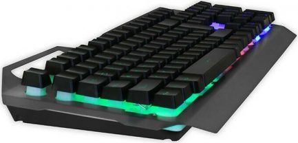 NOD Defender  Ενσύρματο gaming πληκτρολόγιο, με RGB LED οπίσθιο φωτισμό, επιφάνεια από gun metal αλουμίνιο και ενσωματωμένη βάση στήριξης για το smartphone. - Image 3