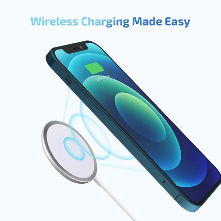 Wireless Charger with MagSafe (15W) Ασύρματος Φορτιστής - White Model:Wireless-01 - Image 2