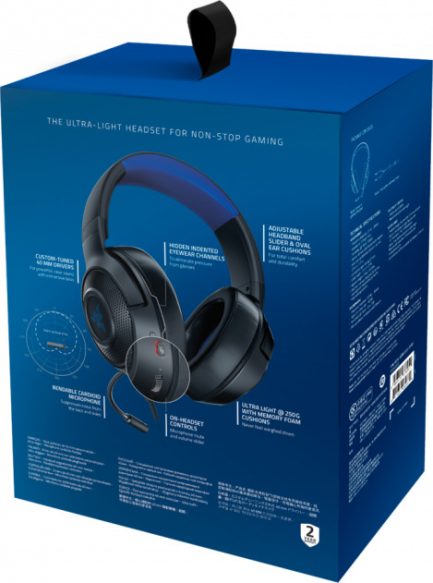 Razer Kraken X Console PS4-XB1-NSW– Black/Blue Analog Gaming Headset (RZ04-02890200-R3M1) - Image 5