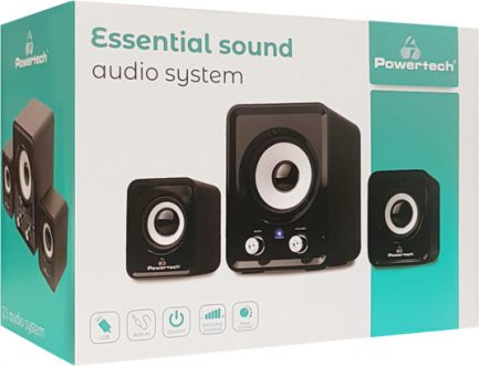 Ηχεία Powertech Essential Sound PT-843, 2.1, 5W + 2x 3W, 3.5mm, μαύρα - Image 2