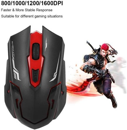 HK6500 Portable 2.4GHz Wireless Gaming Keyboard and Mouse Combo Suspended Keycap Mechanical Feel Gaming Keyboard Ergonomic Mouse 4-Level DPI Control 10m Wireless Connection(Black) - Image 5