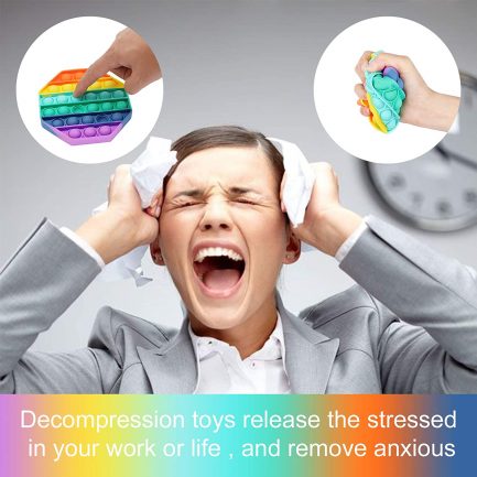 Pop It Παιχνίδι Στρες Ανακούφισης παζλ- Bubble Sensory Decompression Toy παζλ για ενήλικες Παιδιά - Blue -Heart (oem) - Image 2