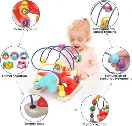 TopBright Multifunctional Round Bead Plane -Ξύλινος Λαβύρινθος Αεροπλανάκι (120433) - Image 3