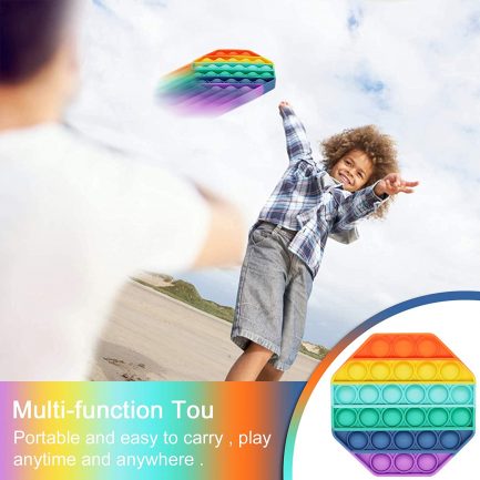 Pop It Παιχνίδι Στρες Ανακούφισης παζλ- Bubble Sensory Decompression Toy παζλ για ενήλικες Παιδιά - Blue -Heart (oem) - Image 3