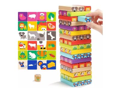 Top Bright Επιτραπέζιο Παιχνίδι Animal Stacking για 2 Παίκτες 3+ Ετών (120314) - Image 2