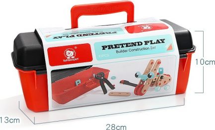 Παιχνιδολαμπάδα TopBright Take-along Tool Kit Toy - Ξύλινη Εργαλειοθήκη Δραστηριοτήτων (120390) - Image 3