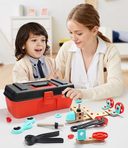 Παιχνιδολαμπάδα TopBright Take-along Tool Kit Toy - Ξύλινη Εργαλειοθήκη Δραστηριοτήτων (120390) - Image 4
