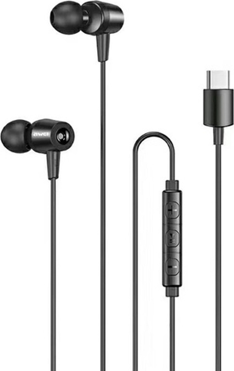 Ακουστικά Handsfree Awei TC-1 Type-C Μαύρο