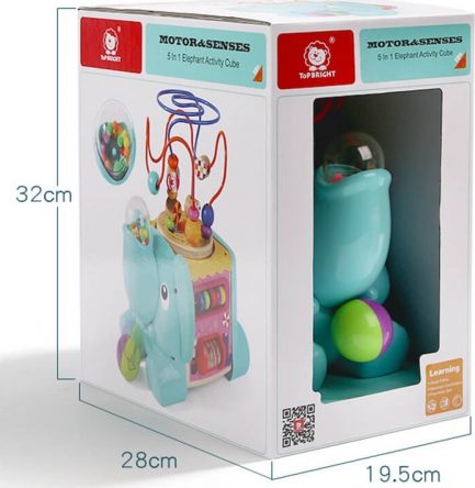 TopBright Elephant Activity Cube 5 in 1 - Κύβος Δραστηριοτήτων Ελέφαντας (120384) - Image 3