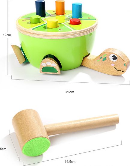 TopBright Wooden Turtle Pounding Bench-Ξύλινος Πάγκος Με Σφυρί, Χελώνα 120332 - Image 4