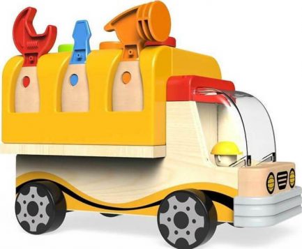 TopBright Wood Pretend Play Foldable Workbench Truck - Φορτηγό με πάγκο εργαλείων (120312) - Image 5