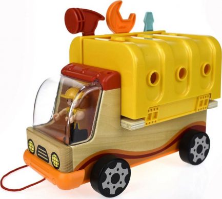 TopBright Wood Pretend Play Foldable Workbench Truck - Φορτηγό με πάγκο εργαλείων (120312) - Image 4
