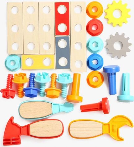 TopBright Wood Pretend Play Foldable Workbench Truck - Φορτηγό με πάγκο εργαλείων (120312) - Image 7