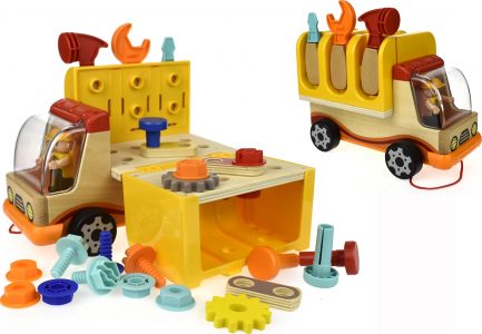 TopBright Wood Pretend Play Foldable Workbench Truck - Φορτηγό με πάγκο εργαλείων (120312) - Image 3