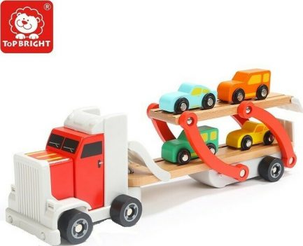 TopBright Wooden Motor Truck - Νταλίκα Μεταφοράς Αυτοκινήτων (120327) - Image 8