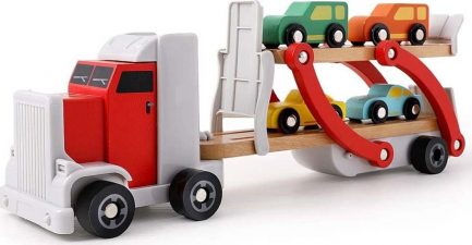 TopBright Wooden Motor Truck - Νταλίκα Μεταφοράς Αυτοκινήτων (120327) - Image 7