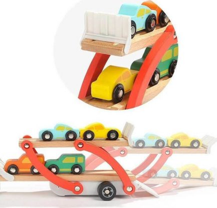 TopBright Wooden Motor Truck - Νταλίκα Μεταφοράς Αυτοκινήτων (120327) - Image 2