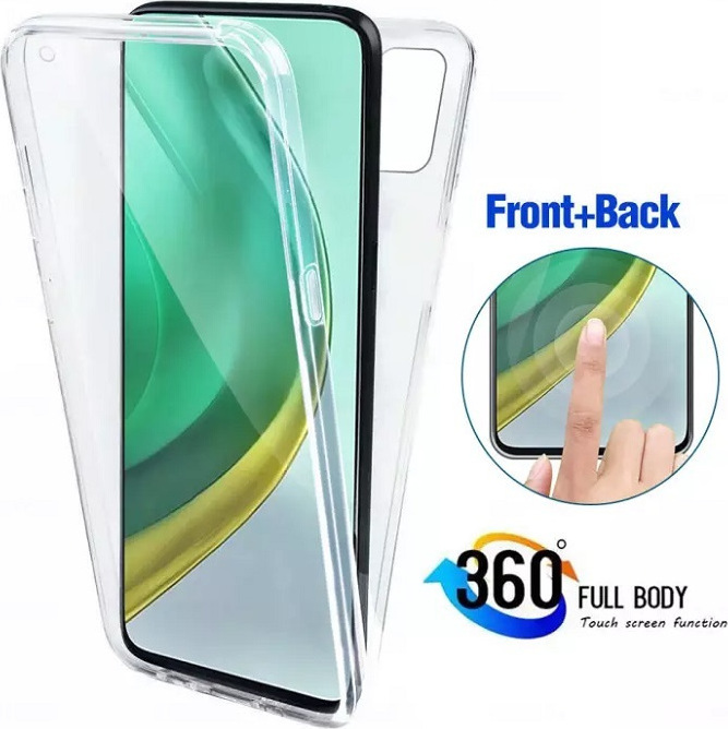 Xiaomi (Poco M3 / Redmi 9T) 360 Degree Full Body Case With Hard Back Cover Transparent (oem)