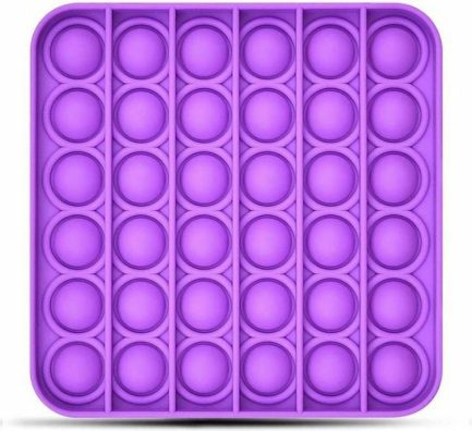 4FIZJO Τετράγωνο Push Bubble Stress Reliever Pop it Fidget Σιλικόνης Μωβ (12cm*12cm)