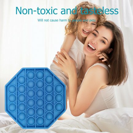 Pop It Παιχνίδι Στρες Ανακούφισης παζλ- Bubble Sensory Decompression Toy παζλ για ενήλικες Παιδιά - Octagon Cyan (oem) - Image 2