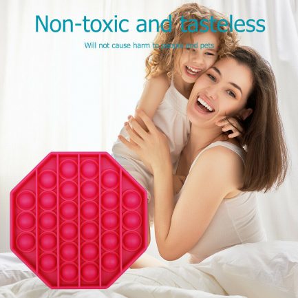 Pop It Παιχνίδι Στρες Ανακούφισης παζλ- Bubble Sensory Decompression Toy παζλ για ενήλικες Παιδιά - Octagon Rose Red (oem) - Image 2
