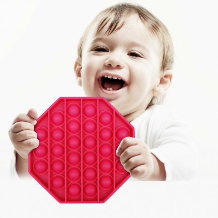 Pop It Παιχνίδι Στρες Ανακούφισης παζλ- Bubble Sensory Decompression Toy παζλ για ενήλικες Παιδιά - Octagon Rose Red (oem) - Image 3