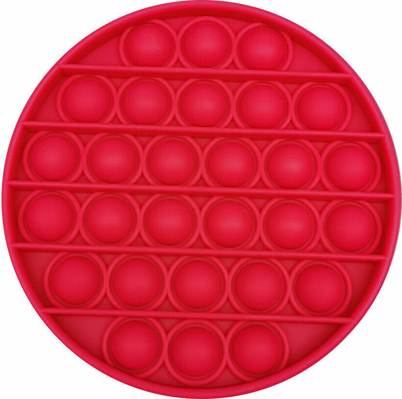 Pop It Παιχνίδι Στρες Ανακούφισης παζλ- Bubble Sensory Decompression Toy Round παζλ για ενήλικες Παιδιά - Round Red