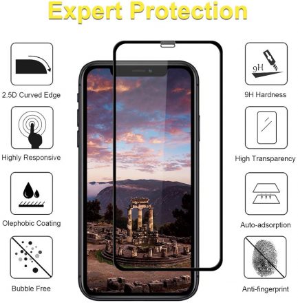 20D/Full-Glue Full Cover Προστατευτικό Οθόνης από Γυαλί (Tempered Glass Screen Protector) για iPhone 11 Pro Max / 2018 iPhone Xs MAX (6.5 Inches) - Μαύρο - Image 2