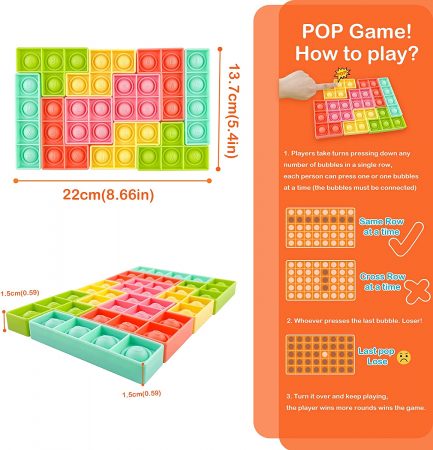 Σούπερ Γίγας Tetris Fidget Pop it Αγχολυτικό Παιχνίδι Puzzle 10 Τεμαχίων (Tetris)(22*13.7 cm) - Image 2