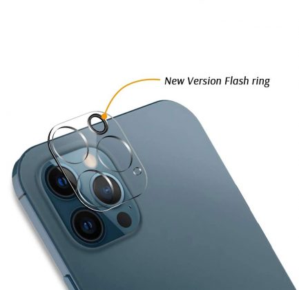 iPhone 12 Pro Max 6.7-inch - Full Glue Camera Lens Protector (New Version Flash Ring) HD Clarity 1τμχ (oem) - Image 2