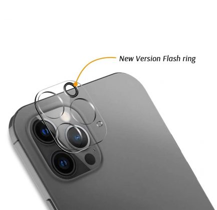 iPhone 12 Pro 6.1-inch - Full Glue Camera Lens Protector (New Version Flash Ring) HD Clarity 1τμχ (oem) - Image 3