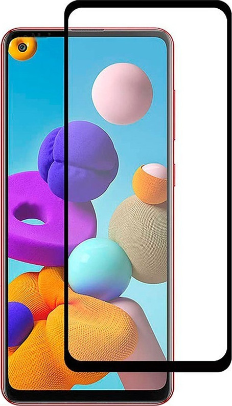 YSY Full Cover Προστατευτικό Τζαμάκι Οθόνης για Samsung Galaxy A21S - Black YSY-SG-A21S-BLK