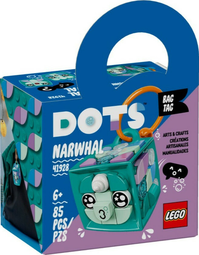 LEGO® Dots:  Bag Tag Narwhal 41928