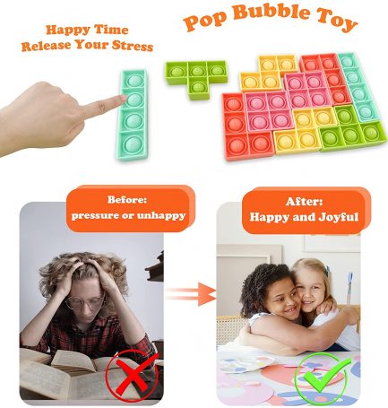 Σούπερ Γίγας Tetris Fidget Pop it Αγχολυτικό Παιχνίδι Puzzle 10 Τεμαχίων (Tetris)(22*13.7 cm) - Image 6