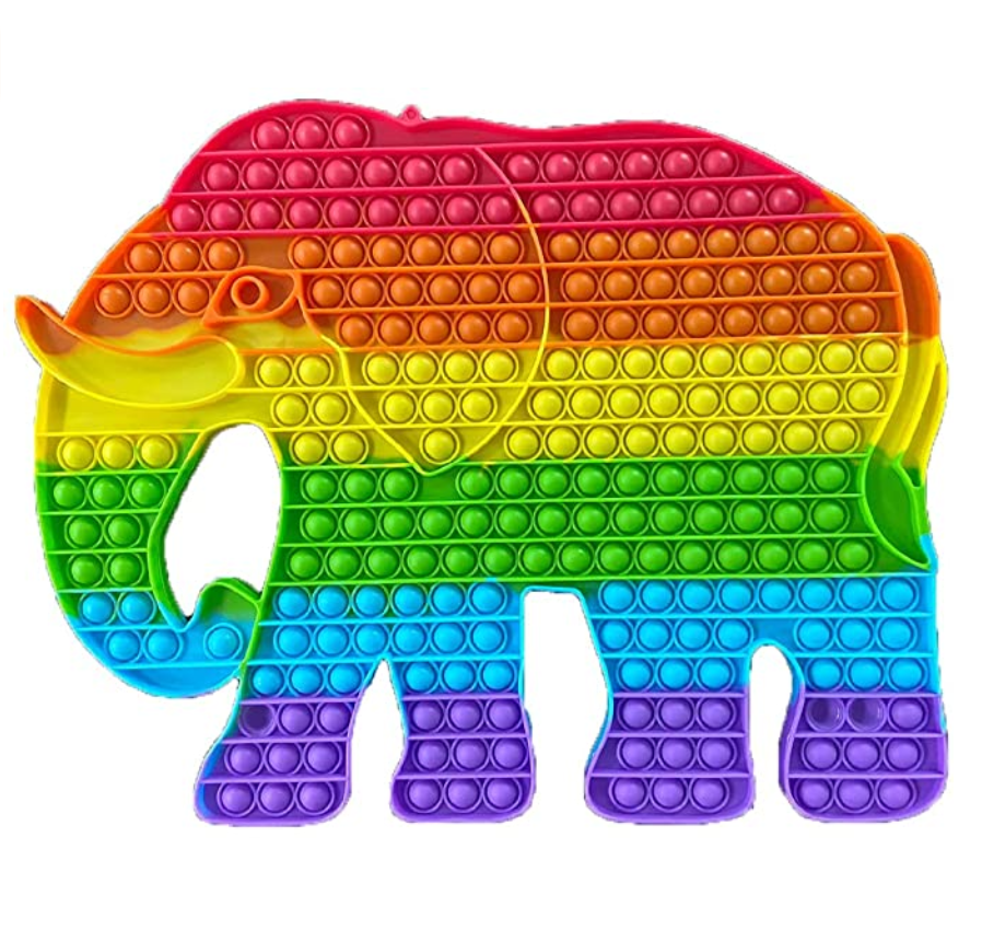 Σουπέρ Γίγας Rainbow Elephant Super Push Pop It Bubble Fidget Toy