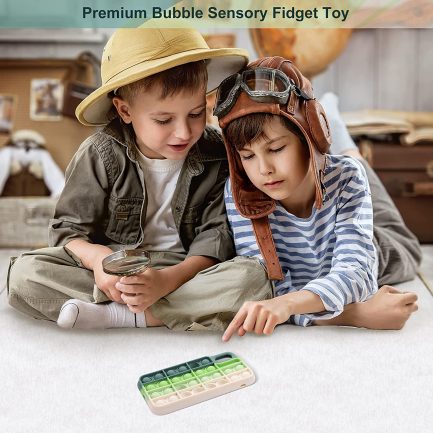 iPhone iPhone X/XS (5.8inch) - Fidget Multicolour Soft Silicone Cover with Pop it (oem)- Green-light green-mint-cream - Image 3