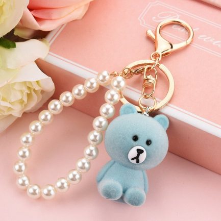 Μπρελόκ Cute Cartoon Keychain with 3D PVC Key Ring Accessories Key Charms -Teddy Bear - Image 3