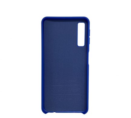 Samsung Galaxy A7 (2018) - Silky and Soft-touch finish Silicone Cover Με άνοιγμα στο κάτω μέρος Ocean Blue (oem) - Image 2