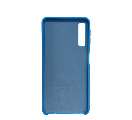 Samsung Galaxy A7 (2018) - Silky and Soft-touch finish Silicone Cover Με άνοιγμα στο κάτω μέρος Prusslan Blue (oem) - Image 2