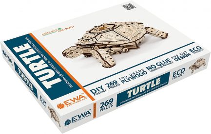 Μηχανικό τρισδιάστατο παζλ EWA Eco Wood Art 3D Wooden Puzzle Mechanical Model - Turtle (4815123000976) - Image 2