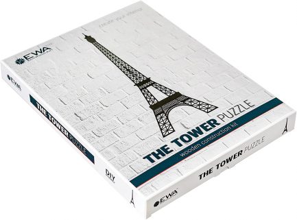 EWA Eco Wood Art 3D Ξύλινο Παζλ για Διακόσμηση – The Tower Puzzle - Wall Decal, DIY Kit for Self-Assembly, No Glue Required (4815123000792) 853031_DE  (47 pieces) - Image 2