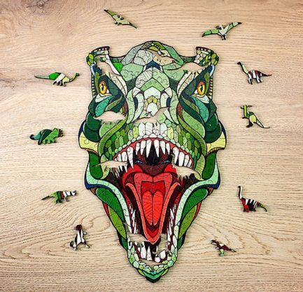 EWA Eco-Wood-Art - T-Rex - Coloured Wooden Puzzle for Teenagers and Adults - DIY Kit, Self Assembly, No Glue Required - 129 Pieces  (4815123001133) ( 945973_DE) - Image 2